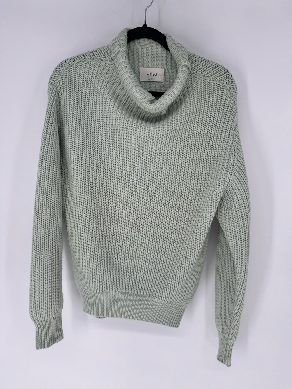Aritzia Wilfred wool blend Mint Cowl Neck Sweater